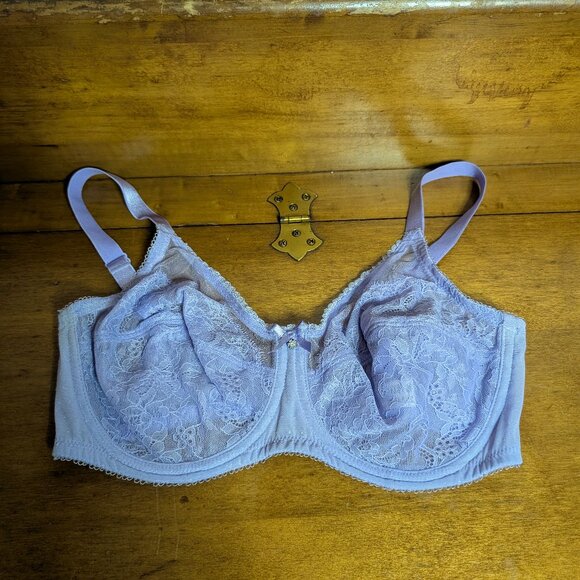 Wacoal Women’s Retro Chic Full Figure Underwire Lavender Purple 38C Bra 855186 - Picture 1 of 8